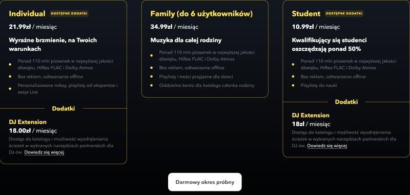 Aktyacja TIDAL krok po kroku