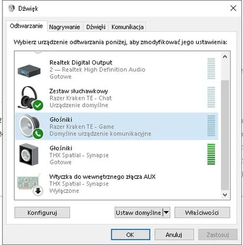 Konfiguracja słuchawek w Windows 10