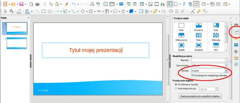 Muzyka w prezentacjach
