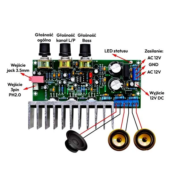 Podłączenie głośników 3 ohm