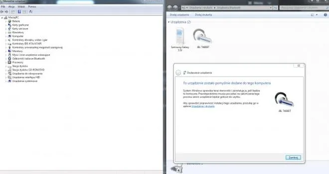 Słuchawki Bluetooth Windows 7