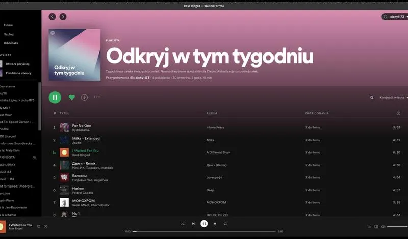 Spotify na komputerze