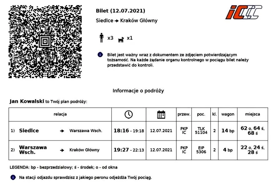 Sprzedaż biletów imiennych