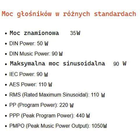 Zwiększenie mocy głośnika